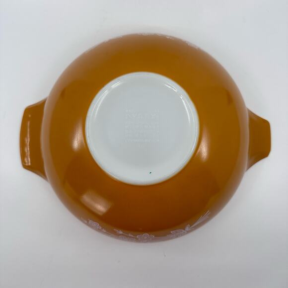 Vintage Pyrex 444 Butterfly Gold Cinderella Mixing Bowl Bakeware Flower Pattern - Picture 5 of 8